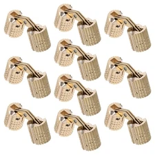 10 Pcs Cabinet Hardware Hinges Kitchen Copper Barrel for Wood Boxes
