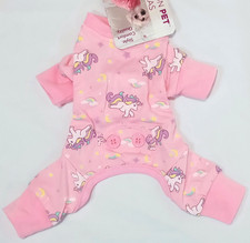 XXS Dog Pink Pajamas Clothes with Unicorn Print Extra Extra Small New with Tag