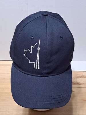CN Tower La Tour Hat Cap Adjustable Hook & Loop Blue Canada Building READ DESC