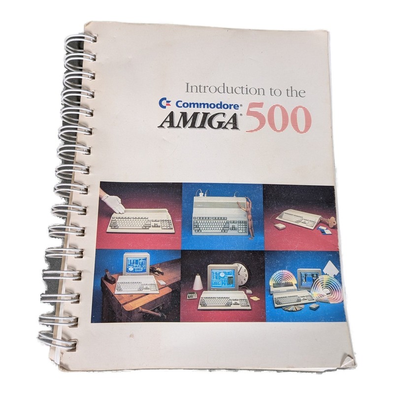 Introduction to Commodore Amiga 500 Guide Book Spiral Used UK/PAL Vintage