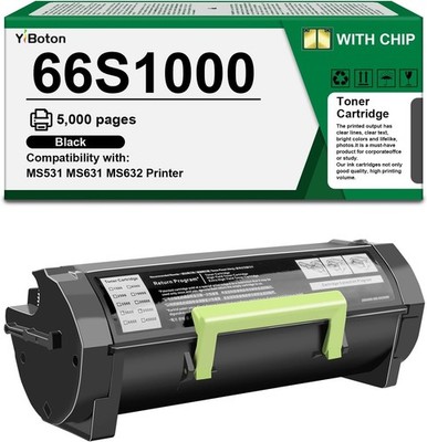 66S1000 Black Toner Cartridge for Lexmark MS531 MS631 MX532 (5,200 Page Yield)