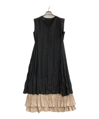 HER LIP TO                    Two-Tone Midsummer Dress Beige x Black 1213305040