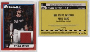 2025 Series 2 1990 Topps Baseball Relics Gold /50 Dylan Crews #90R2-DC Rookie RC