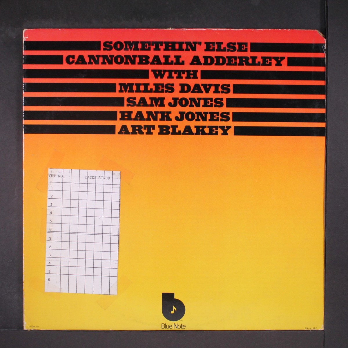 CANNONBALL ADDERLEY: somethin' else BLUE NOTE 12