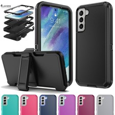 For Samsung Galaxy S21 FE Shockproof Hybrid Case Heavy Duty Cover With Belt Clip