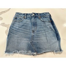 Abercrombie Fitch Zoe Natural Rise Vintage A Line Denim Mini Skirt Size 4