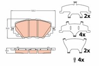 Trw Bremsbelagsatz Scheibenbremse GDB2200 FüR Mazda Mx 4 Rf Targa Nd ND2E ND5R