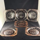 Jeannette Adam Dessert Plates, Pink Depression Glass, 6″, Set of 6 Vintage 1930