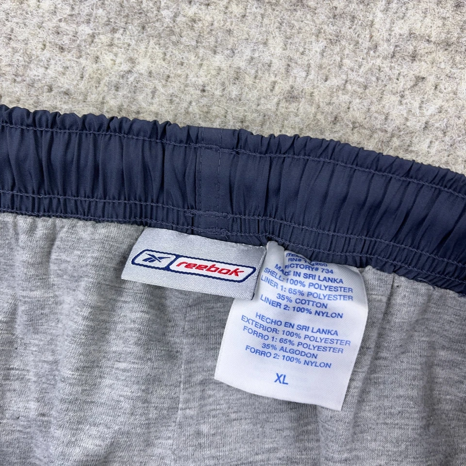 Calça Reebok Vintage Masculina XL Cinza Vermelho Quebra-Vento Terno de Pista Joggers Forrada Y2K - Imagem 4 de 4