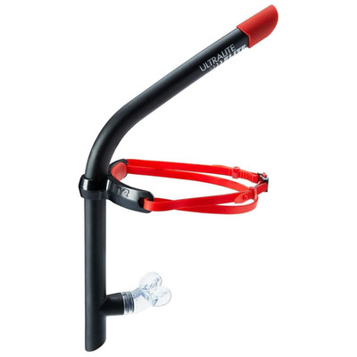 TYR Ultralite Elite Swim Snorkel, Lightweight & Comfortable for Body, Black/Red