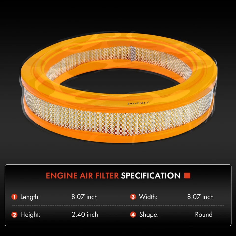 2x Filtro de aire motor para Fiat 128 1971-1973 Yugo GV 1986-1991 GVL 1988-1989 GVS Foto 2 de 4