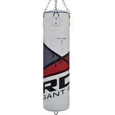 RDX F7 Ego Punch Bag 4ft/5ft - Red/White Boxing Bag for Fitness & Training