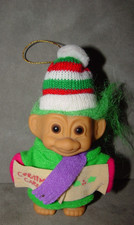 Troll Doll 3" Russ Christmas Caroler Ornament Rare