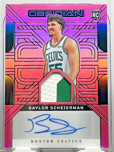 2024-25 Obsidian Baylor Scheierman RC RPA Rookie Patch Auto Pink Flood /49 SSP