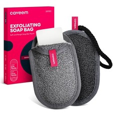 Exfoliating Soap Saver Bag - Mesh Pocket Pouch for Bar Soap 2 Pack
