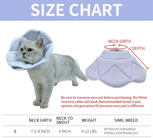 Soft Cat Recovery Halsband, verstellbarer Hunde Katzen Kegel, Hunde Schutzkegel Halsband - Bild 2 von 3