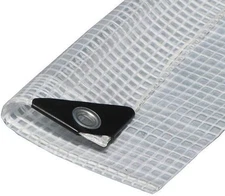 14 MIL Clear Sun Shade Tarp Heavy Duty Canopy 6 oz 12x14 Mesh (7 'x 16')