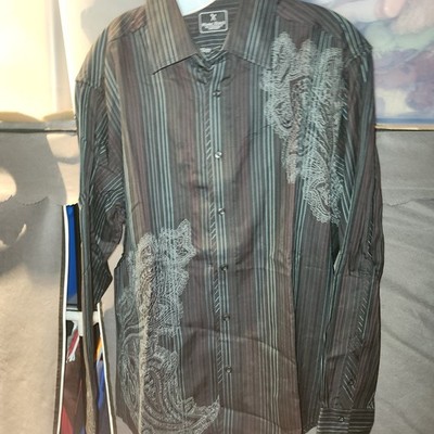 NEW W/ Tags Vintage Y2K Marc Ecko Button Down Size M Embroidered Design L/S