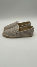 Michael Kors Women Hastings Signature Logo Slip-On Espadrilles Cream Shoes 11