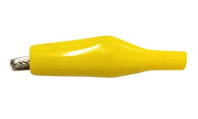 C-4-M-Y, Sato Parts 35mm Alligator Clip with Yellow Boot 5A @ 30V