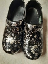 Dansko Women's Size 38 EU 8 US VGC Professional Black/ Silver Nursing Clogs