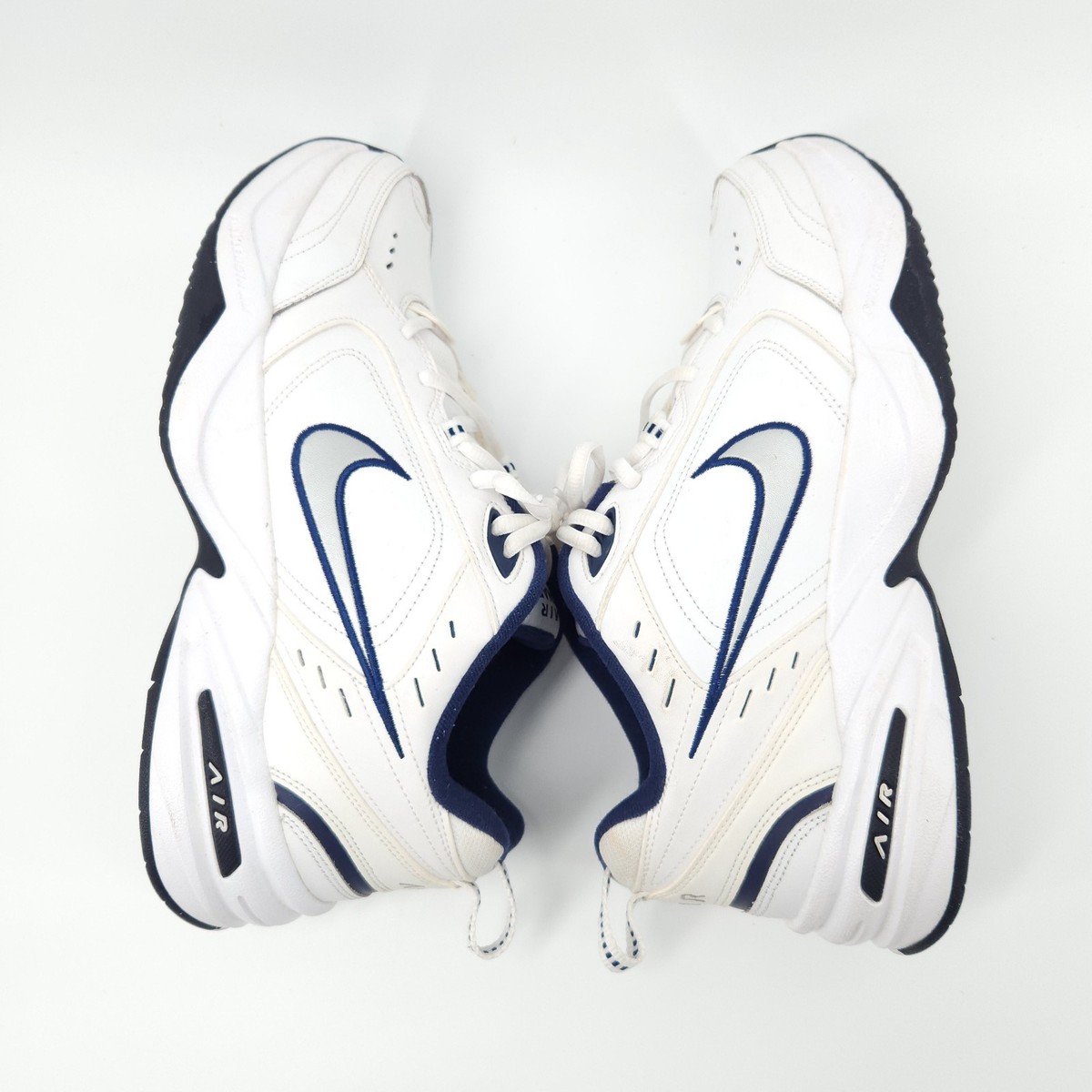 Nike Air Monarch IV Shoes Men's Size 10.5 White/Silver/Midnight