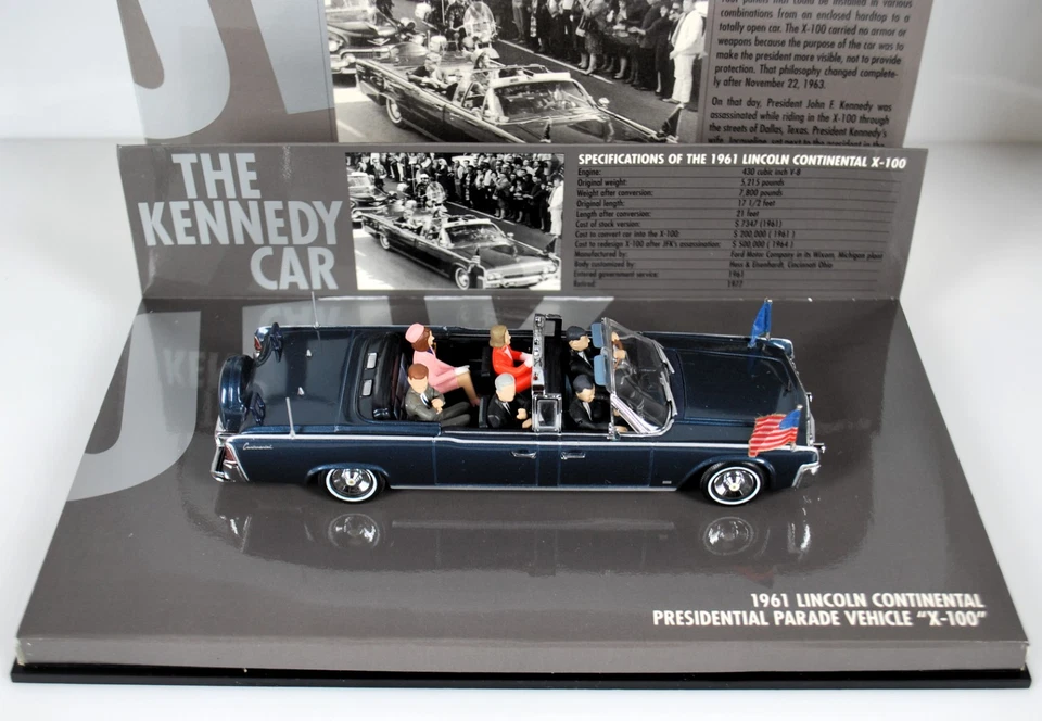 MINICHAMPS-LINCOLN CONTINENTAL KENNEDY PRESIDENTIAL - 1961 MODELLINO AUTO - Immagine 3 di 4