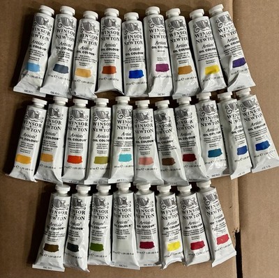 Winsor & Newton Artists' Oil Colour 37ml Lot 28 Tubes Assorted Colors