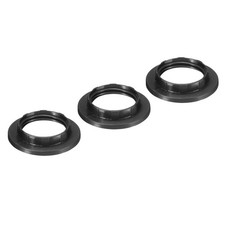 3pcs E14 Light Socket Rings Lamp Shade Holder Adapter Ring Black