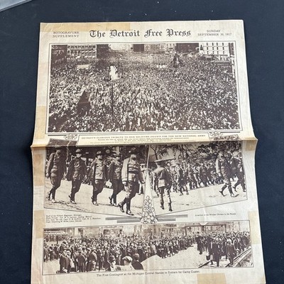 WW1 US JOURNAL THE DETROIT FREE PRESS 30 SEPTEMBER 1917 4 SEITEN