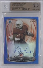 2014 Bowman Blue Border 55/99 Ka'Deem Carey #26 BGS 9.5 GEM MINT Auto 0b5
