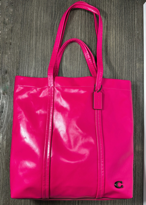Coach Hall Tote Bag 33 in Dragonfruit Paper Weight Leather C0840