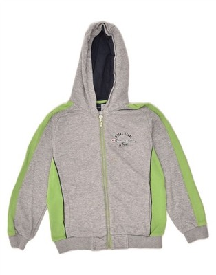 Champion Jungen Grafik Reißverschluss Hoodie Pullover 7-8 Jahre Small grau Colourblock AA12