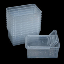 10 Pcs Reptile Feeding Boxs, Plastic Spider Terrariums Breeding Box Feeder Insec