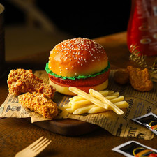 Artificial Hamburger Set 15 Pcs Realistic Fake Play Food with Fake