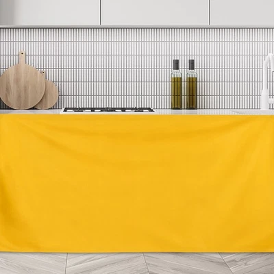 Schrankvorhänge Staubdichte Küchenvorhänge (90x70cm Gelb) - Bild 1 von 4