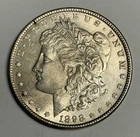 AU 1898-P Morgan Silver Dollar (all original!), U.S. $1 Coin Almost Uncirculated