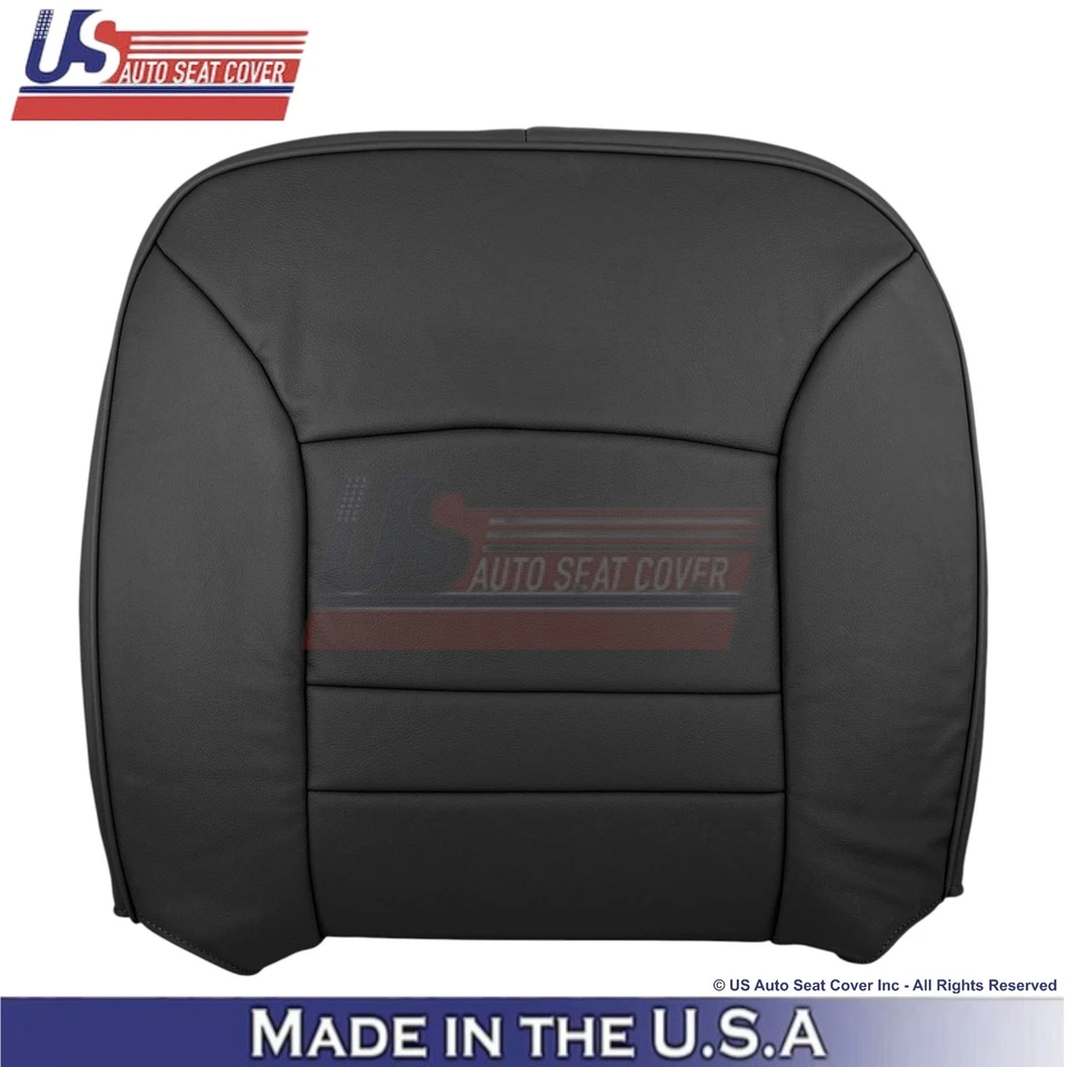 Fundas de asiento delanteras negras de cuero sintético para Ford Crown Victoria 2000-2002 Foto 2 de 4