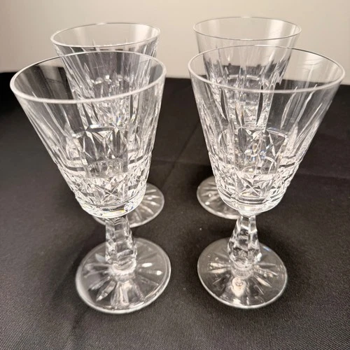 Waterford Kylemore Cut Crystal Claret Wine Glasses, Set of 4, Vintage Ireland