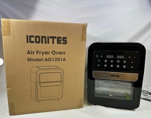 Iconites AO1201A Air Four à frites 6.5 Quart 1800W Acier inoxydable noir Nouveau