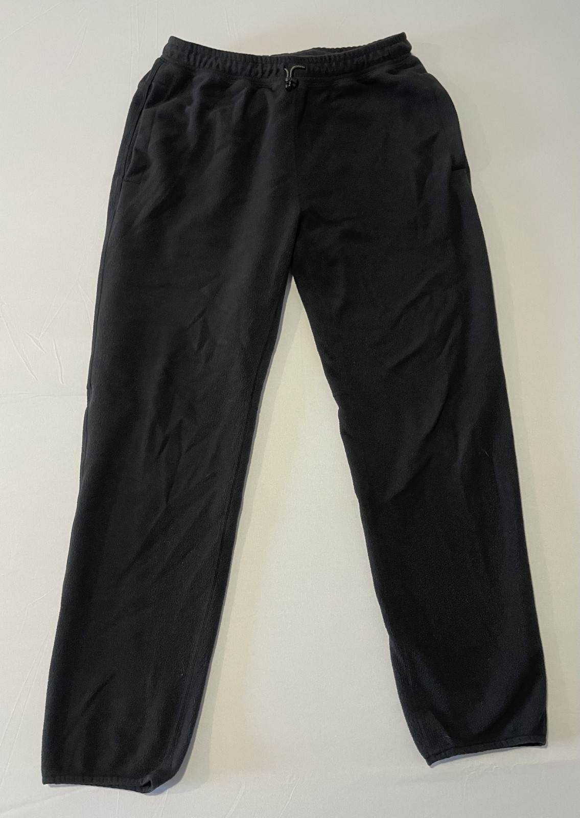 Rei Co-op Trailmade Fleece Pants Medium Short Mens Black Drawstring Tapered