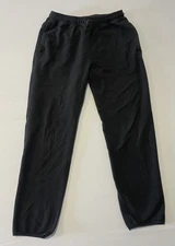Rei Co-op Trailmade Fleece Pants Medium Short Mens Black Drawstring Tapered