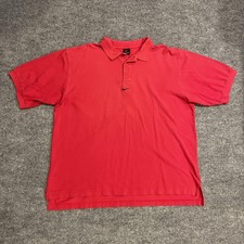Vintage Nike Center Swoosh Polo Shirt Mens 2XL Red Embroidered Logo Classic Golf