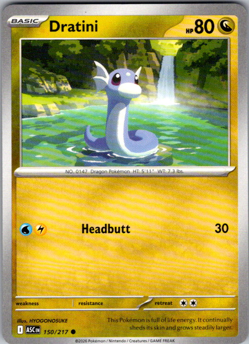 Dratini Common ME: Ascended Heroes 150/217 NM AH-DC01