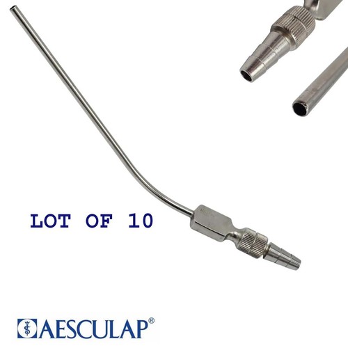 Aesculap MD129R ( LOT OF 10 ) Baron Frazier Suction Tube 12 FR German Steel