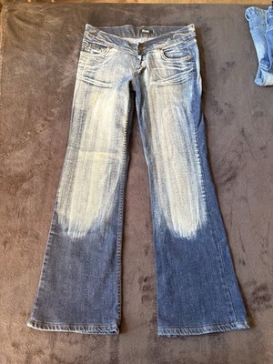 Vintage D&G Dolce & Gabbana Rhinestone Flare Jeans Size 31 Made in Italy Y2K