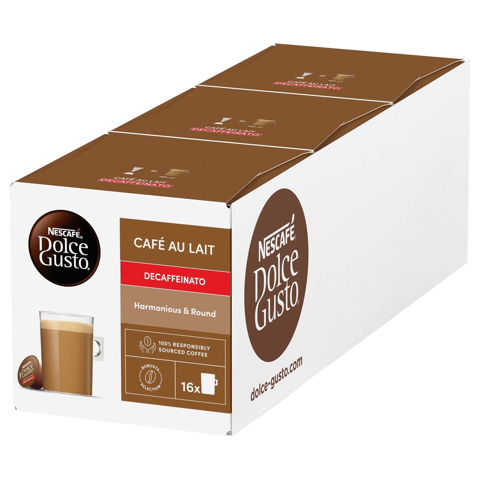 NESCAFÉ DOLCE GUSTO Decaffeinated Café Au Lait Pods – 48 Delicious Servings - Image 2