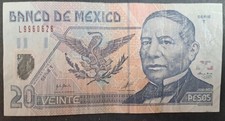 2001 Mexico 20 Pesos P116b2, Serie T L9960626.