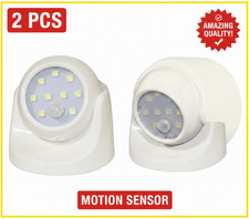 2 pcs Home Outdoor Battery Operated LED Motion Sensor Detection Security Light