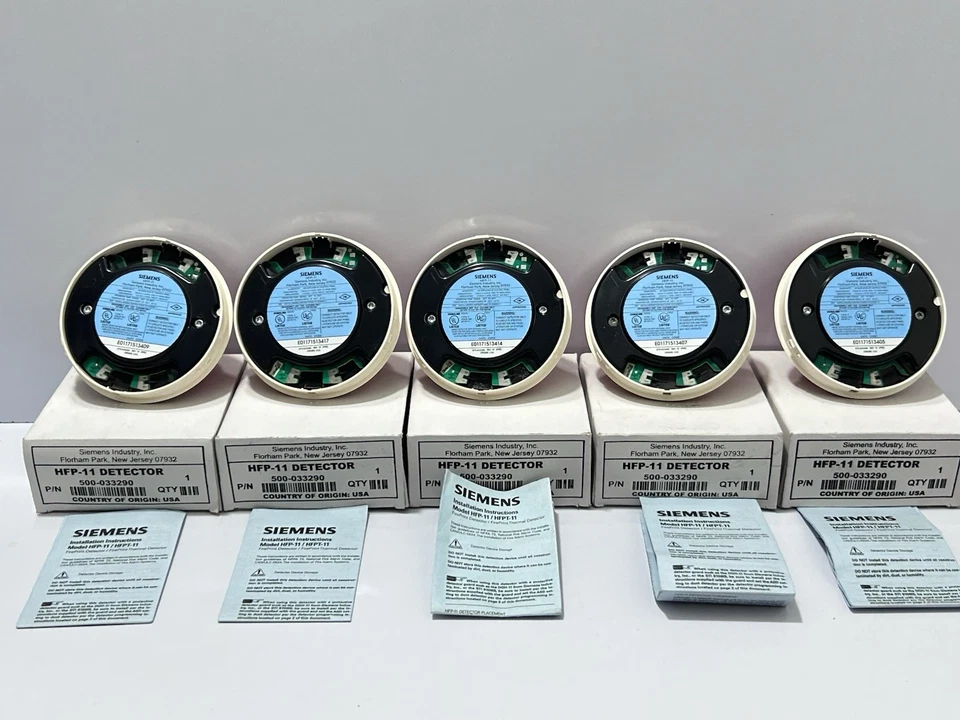SET OF 5PCS SIEMENS HFP-11 FIRE ALARM SMOKE HEAT DETECTOR HFP11 FAST SHIPPING - Image 2 of 4